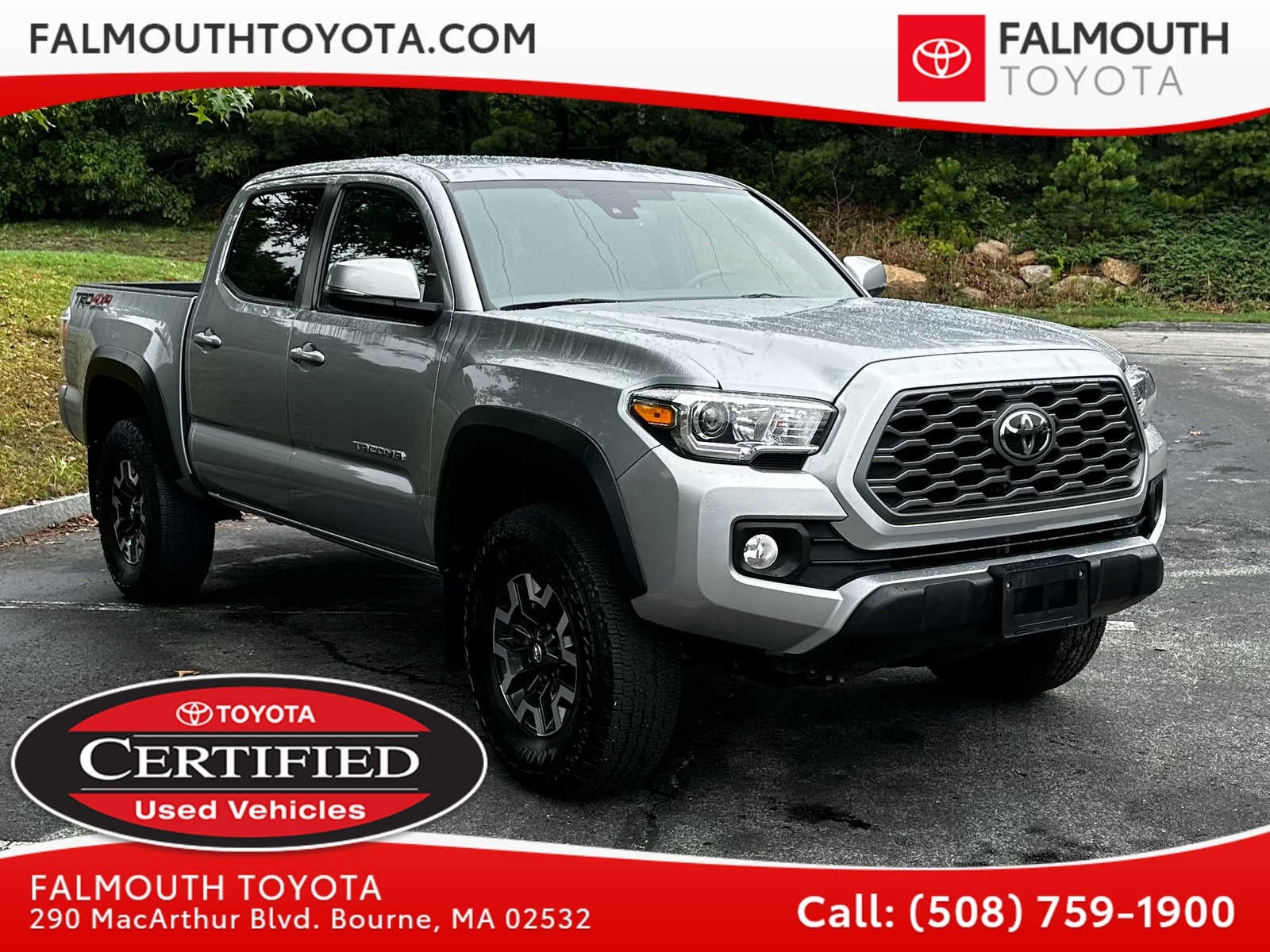 Certified Pre-Owned 2022 Toyota Tacoma TRD Off-Road 4x4 Truck - Falmouth Toyota of Bourne, MA - Cape Cod
